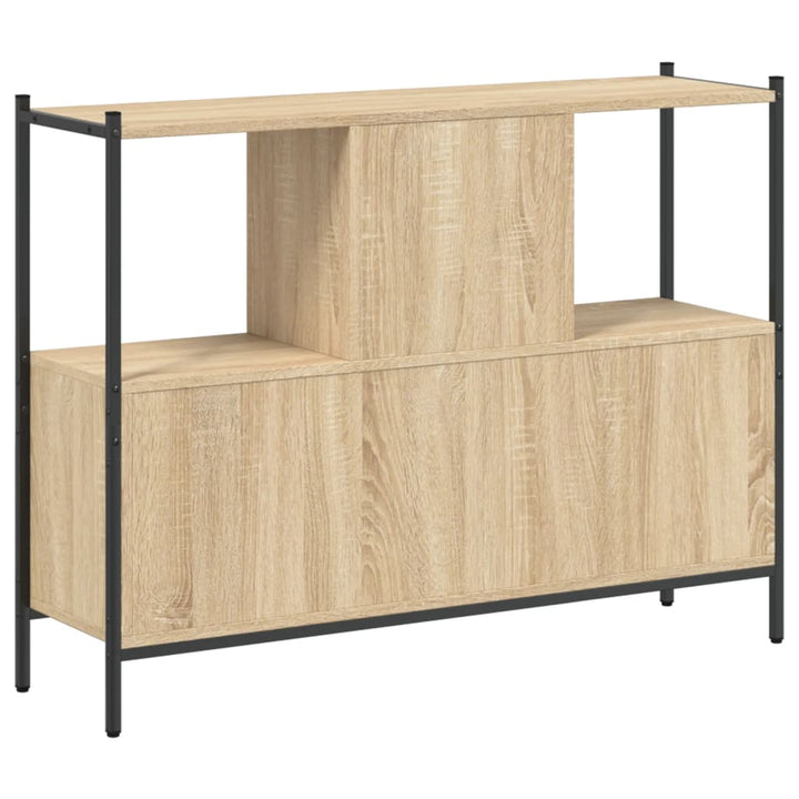 Boekenkast 102x28x77,5 cm bewerkt hout sonoma eikenkleurig