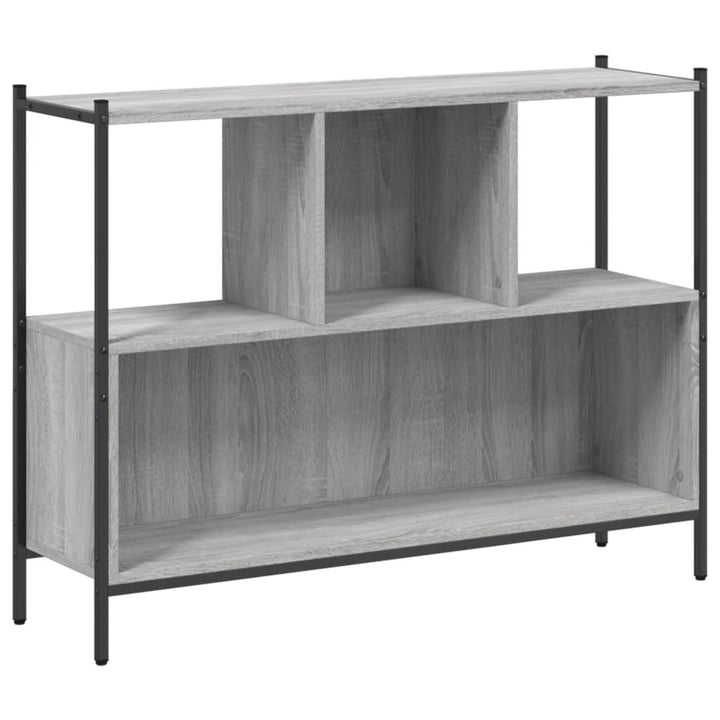 Boekenkast 102x28x77,5 cm bewerkt hout grijs sonoma eikenkleur