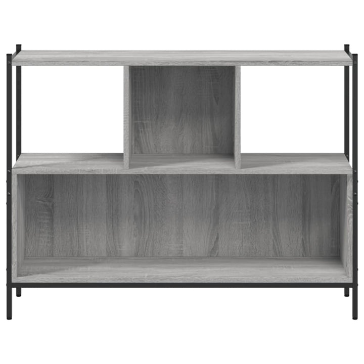 Boekenkast 102x28x77,5 cm bewerkt hout grijs sonoma eikenkleur