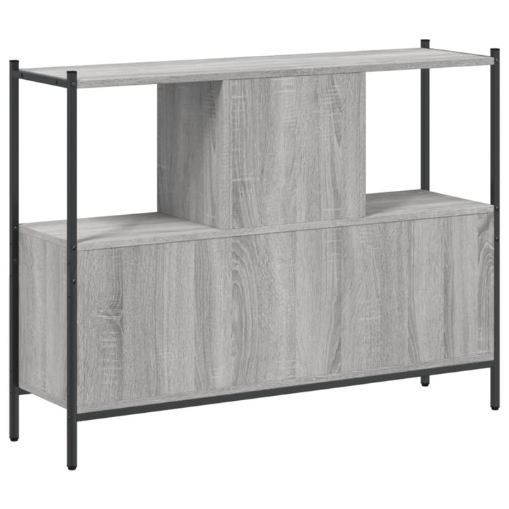 Boekenkast 102x28x77,5 cm bewerkt hout grijs sonoma eikenkleur