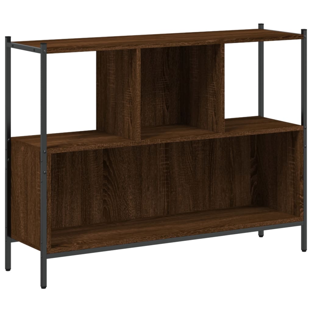 Boekenkast 102x28x77,5 cm bewerkt hout bruineikenkleurig