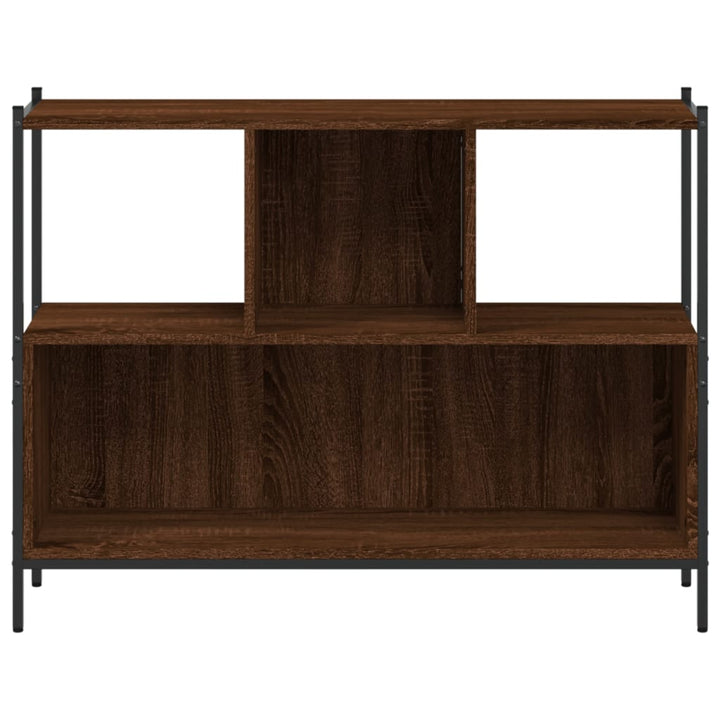 Boekenkast 102x28x77,5 cm bewerkt hout bruineikenkleurig