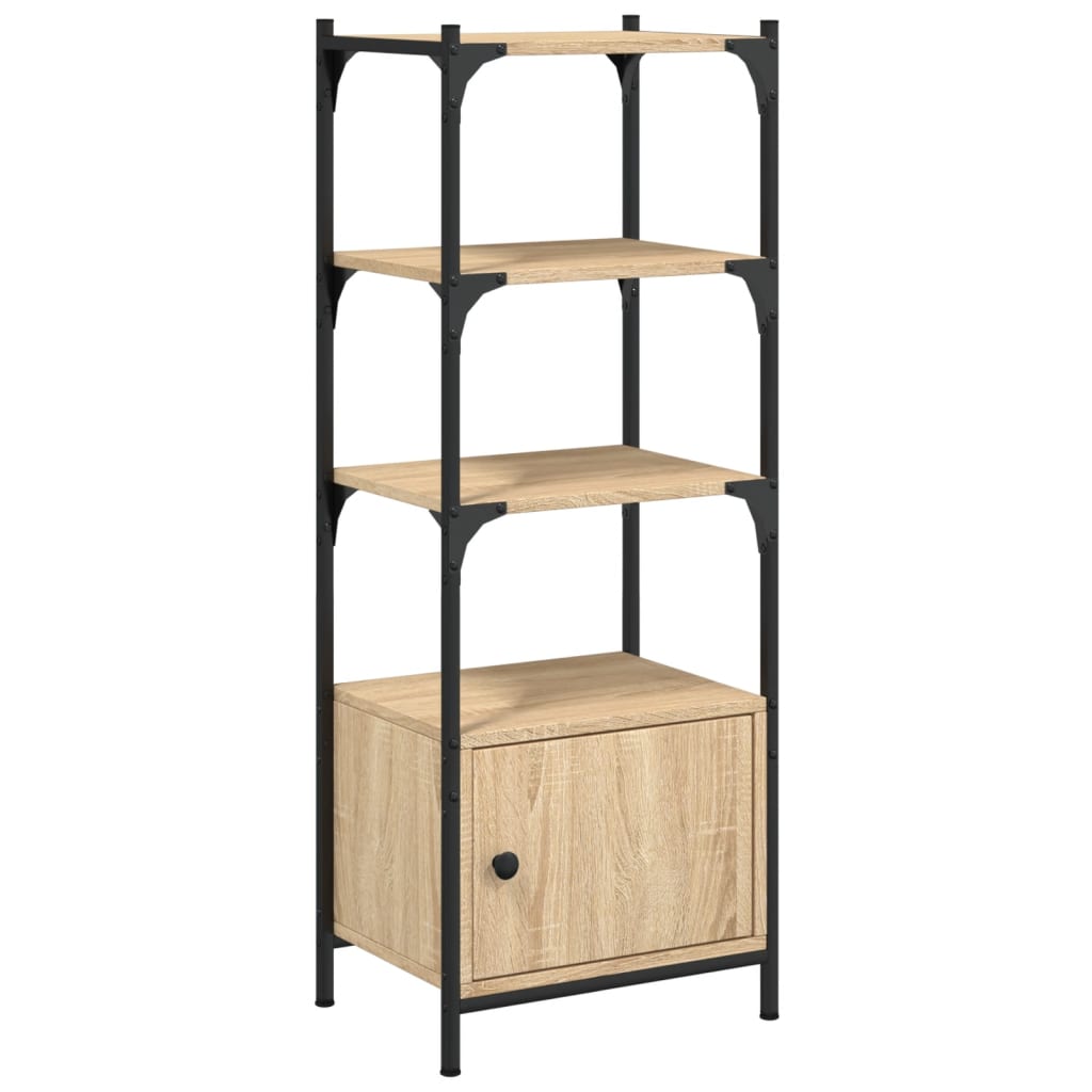 Boekenkast 3-laags 41x30x109,5 cm bewerkt hout sonoma eiken