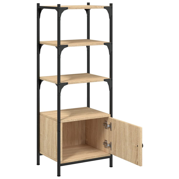 Boekenkast 3-laags 41x30x109,5 cm bewerkt hout sonoma eiken