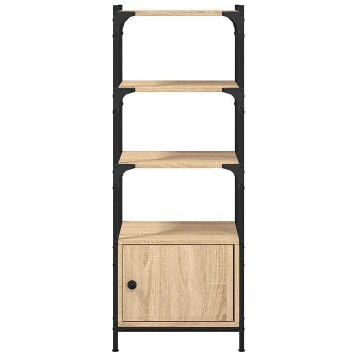 Boekenkast 3-laags 41x30x109,5 cm bewerkt hout sonoma eiken