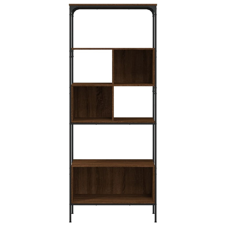 Boekenkast 5-laags 76x33x188,5 cm bewerkt hout bruineikenkleur