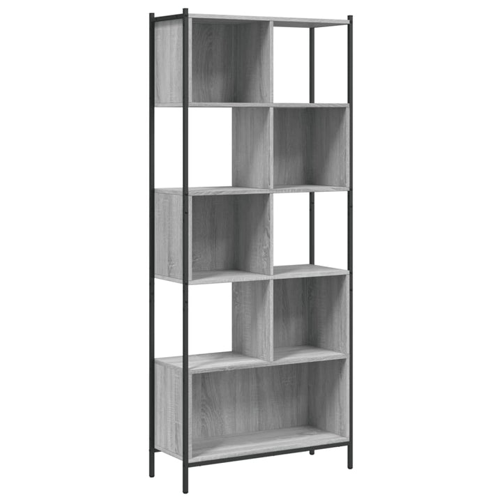 Boekenkast 72x28x172 cm bewerkt hout grijs sonoma eikenkleurig