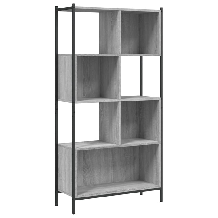 Boekenkast 72x28x172 cm bewerkt hout grijs sonoma eikenkleurig