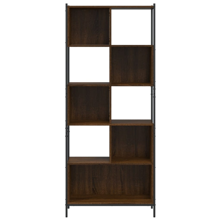 Boekenkast 72x28x172 cm bewerkt hout bruineikenkleurig