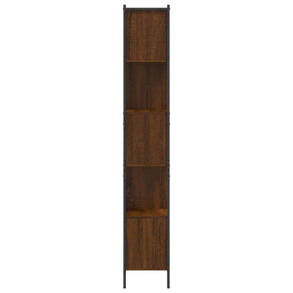 Boekenkast 72x28x172 cm bewerkt hout bruineikenkleurig