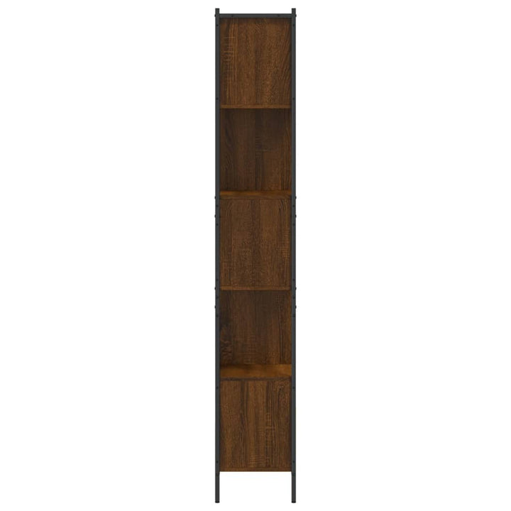 Boekenkast 72x28x172 cm bewerkt hout bruineikenkleurig