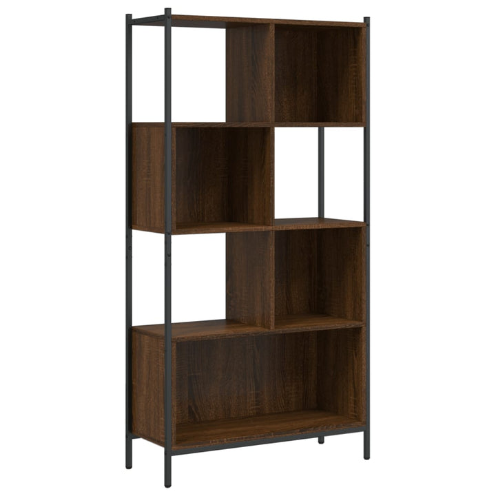 Boekenkast 72x28x172 cm bewerkt hout bruineikenkleurig