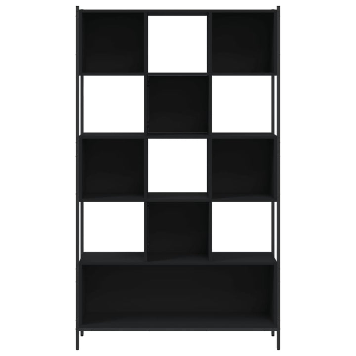 Boekenkast 102x28x172 cm bewerkt hout zwart