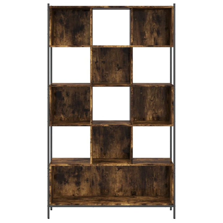 Boekenkast 102x28x172 cm bewerkt hout gerookt eikenkleurig