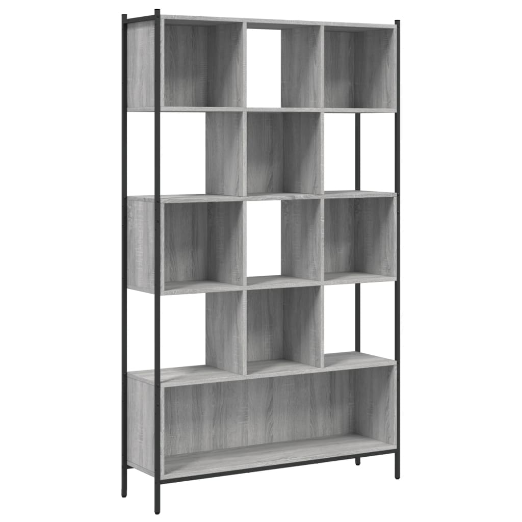 Boekenkast 102x28x172 cm bewerkt hout grijs sonoma eikenkleurig