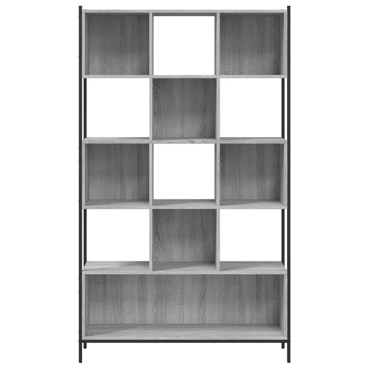 Boekenkast 102x28x172 cm bewerkt hout grijs sonoma eikenkleurig