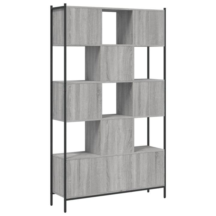 Boekenkast 102x28x172 cm bewerkt hout grijs sonoma eikenkleurig