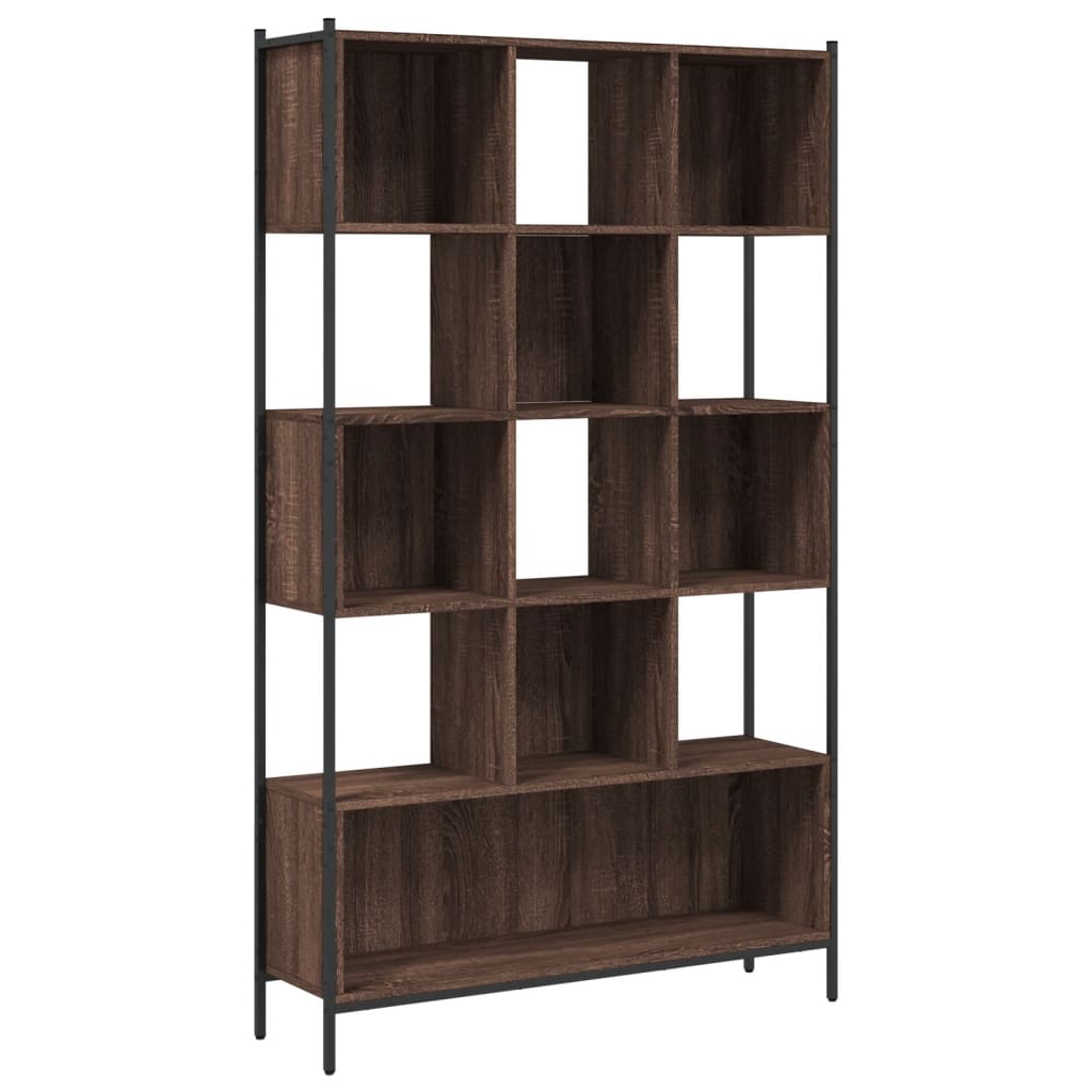 Boekenkast 102x28x172 cm bewerkt hout bruineikenkleurig