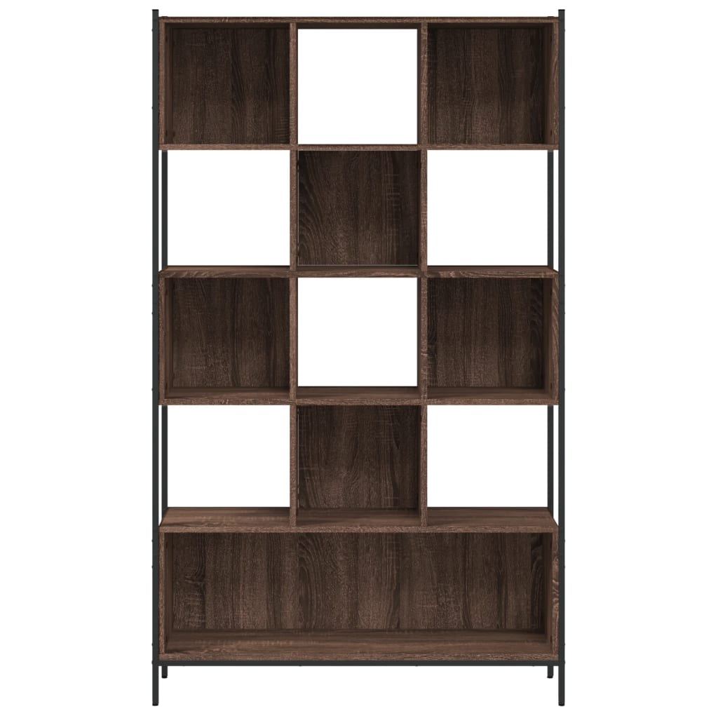 Boekenkast 102x28x172 cm bewerkt hout bruineikenkleurig