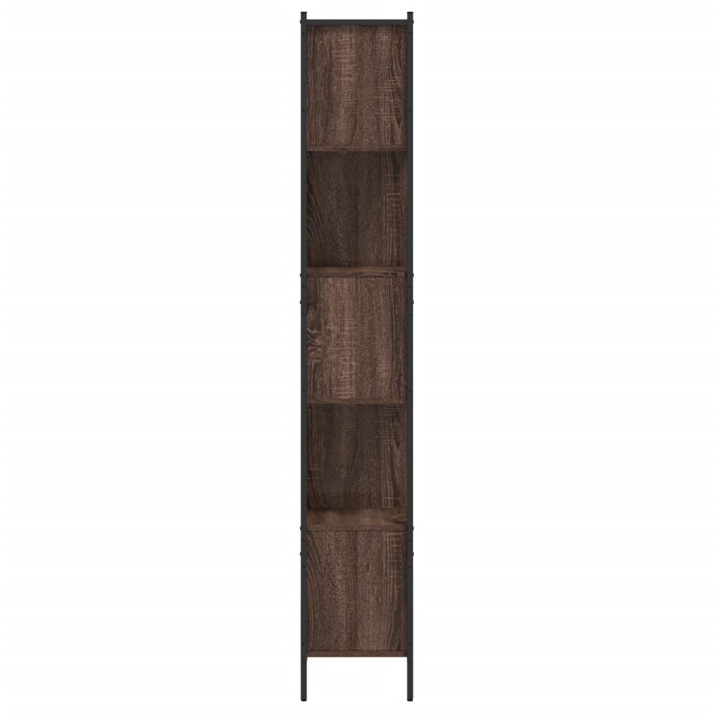 Boekenkast 102x28x172 cm bewerkt hout bruineikenkleurig