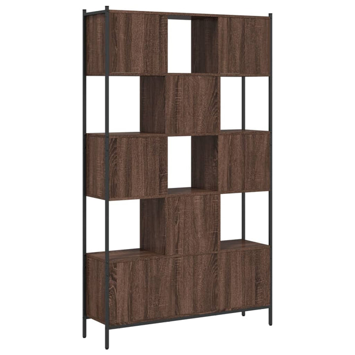 Boekenkast 102x28x172 cm bewerkt hout bruineikenkleurig