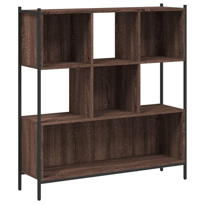 Boekenkast 102x28x172 cm bewerkt hout bruineikenkleurig