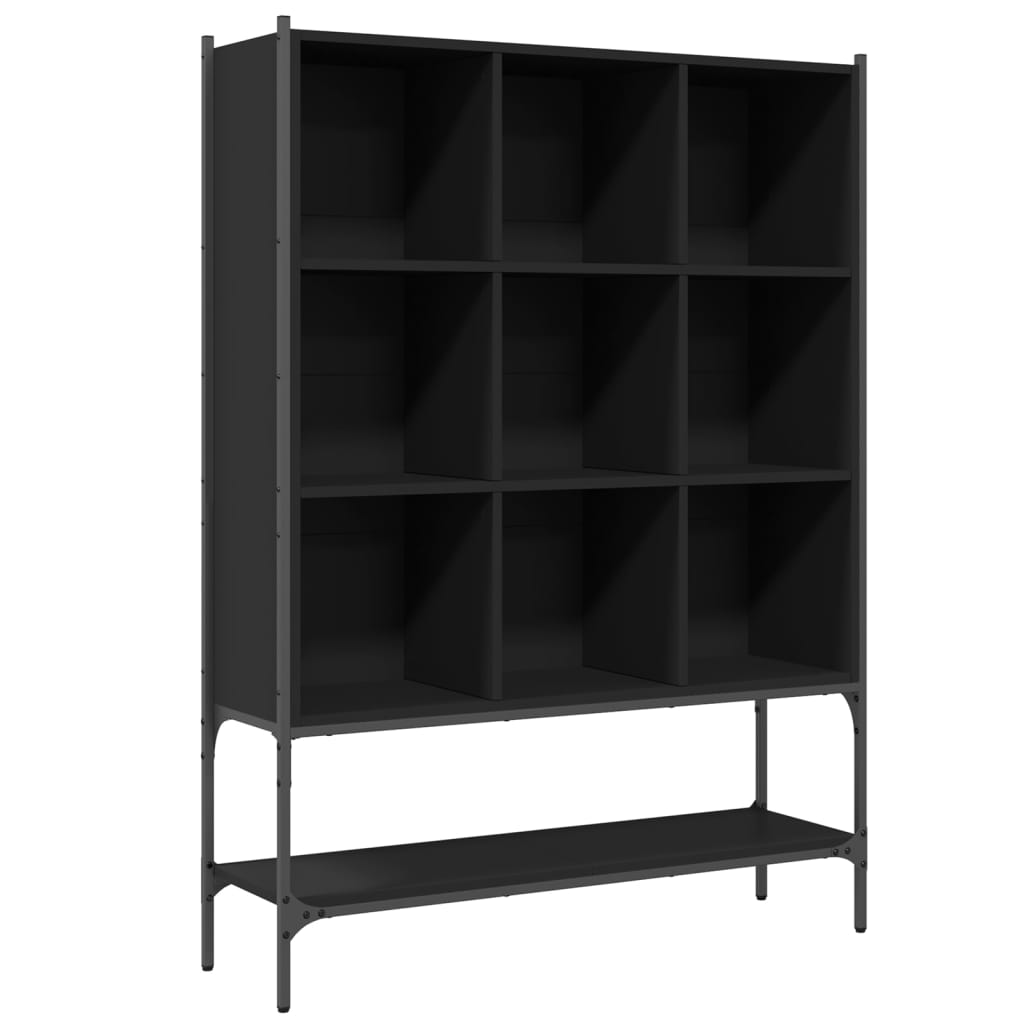 Boekenkast 102x30x141,5 cm bewerkt hout zwart