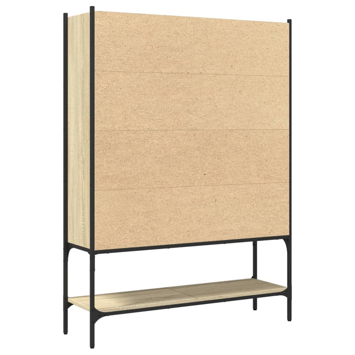 Boekenkast 102x30x141,5 cm bewerkt hout sonoma eikenkleurig