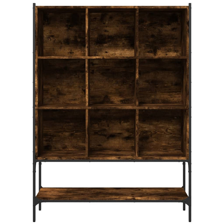 Boekenkast 102x30x141,5 cm bewerkt hout gerookt eikenkleurig