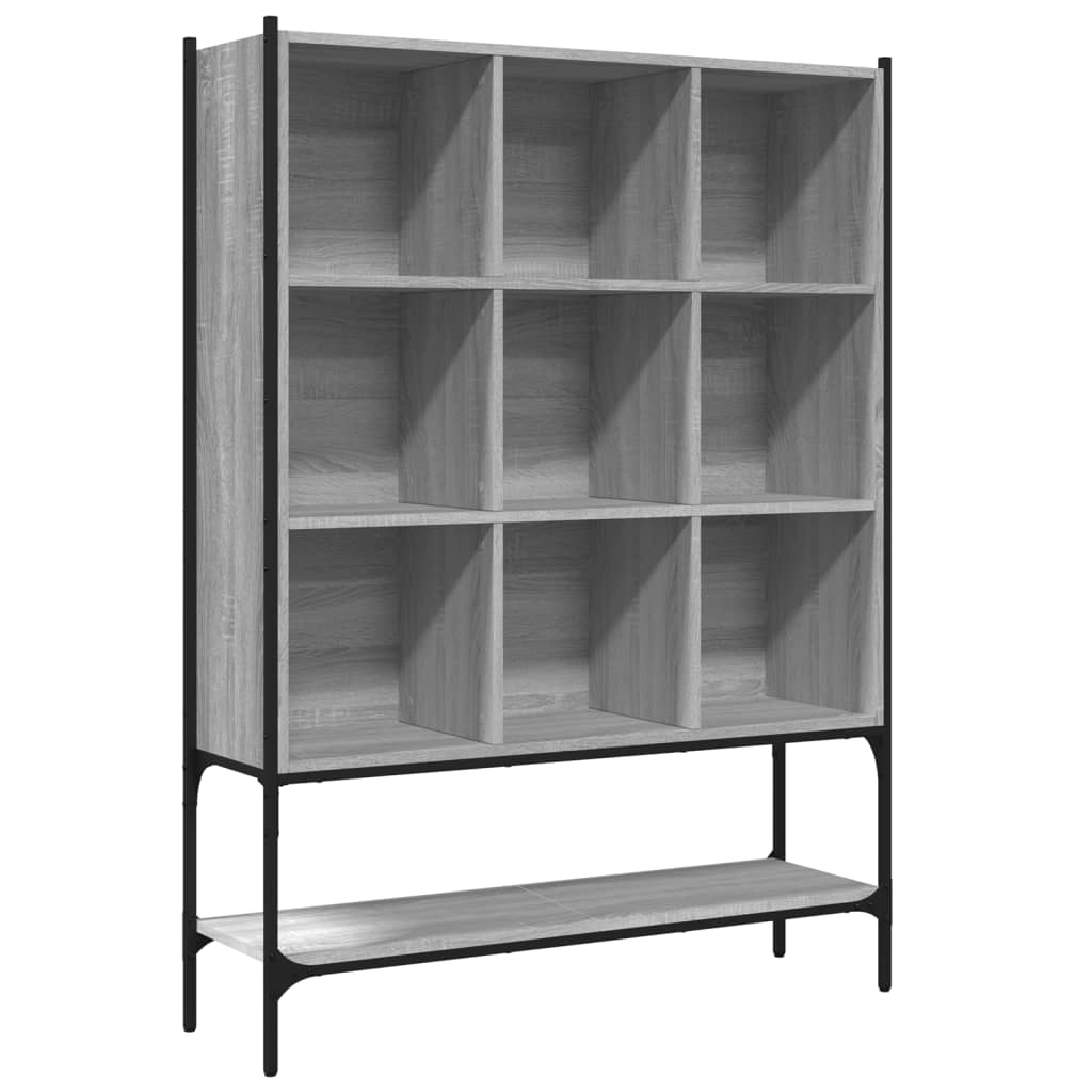 Boekenkast 102x30x141,5 cm bewerkt hout grijs sonoma eikenkleur