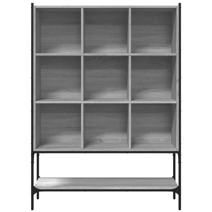 Boekenkast 102x30x141,5 cm bewerkt hout grijs sonoma eikenkleur