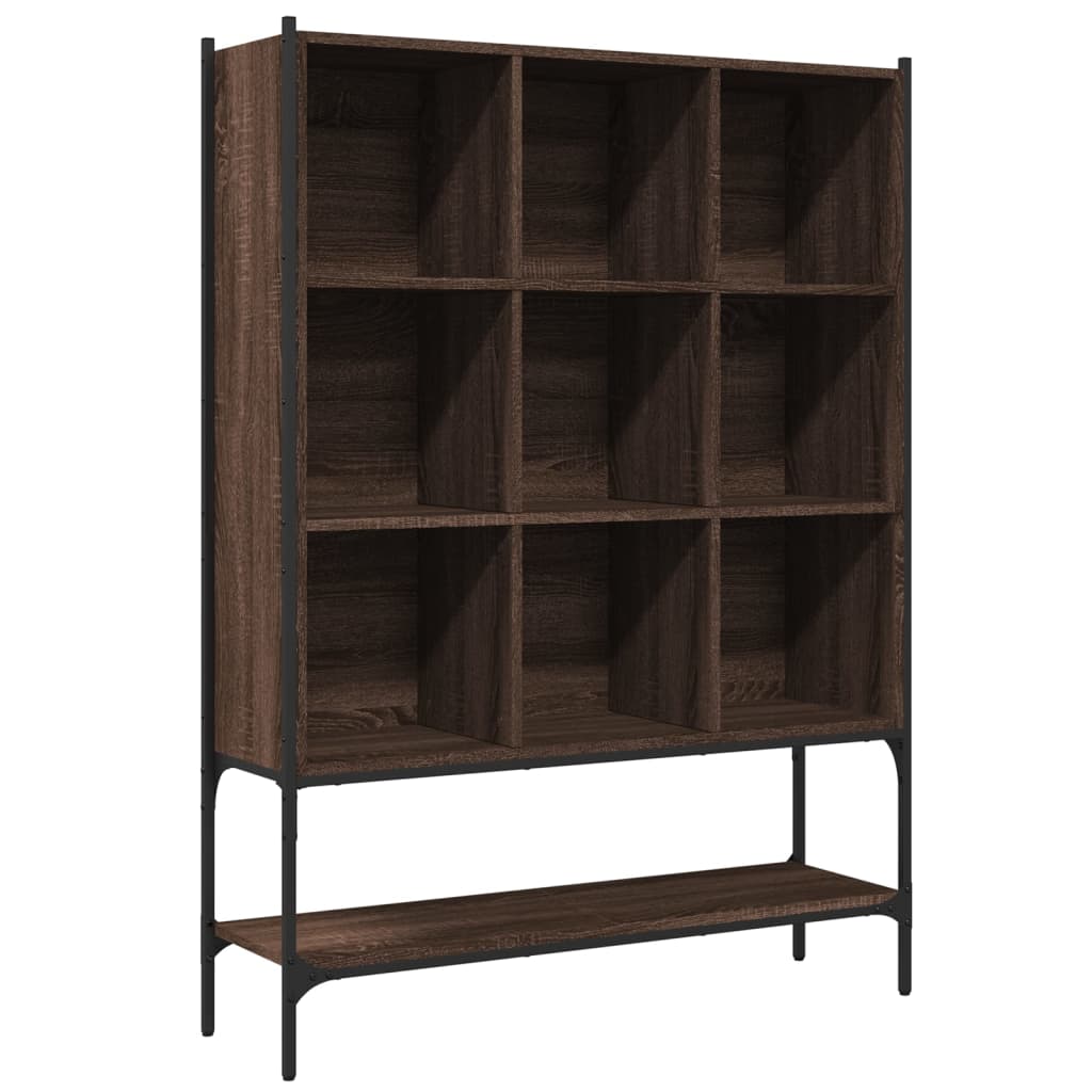 Boekenkast 102x30x141,5 cm bewerkt hout bruineikenkleurig