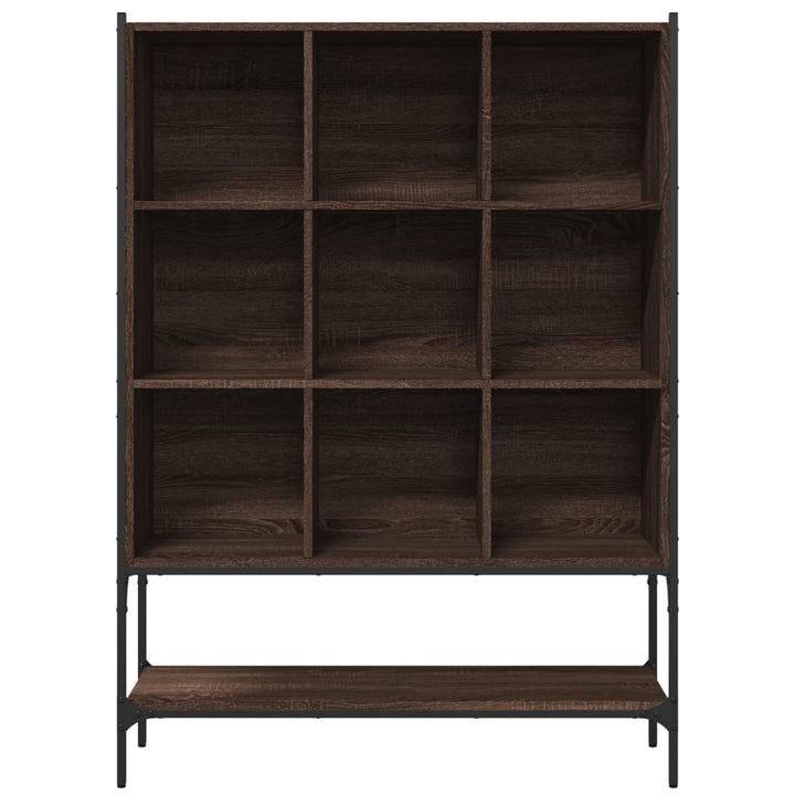 Boekenkast 102x30x141,5 cm bewerkt hout bruineikenkleurig