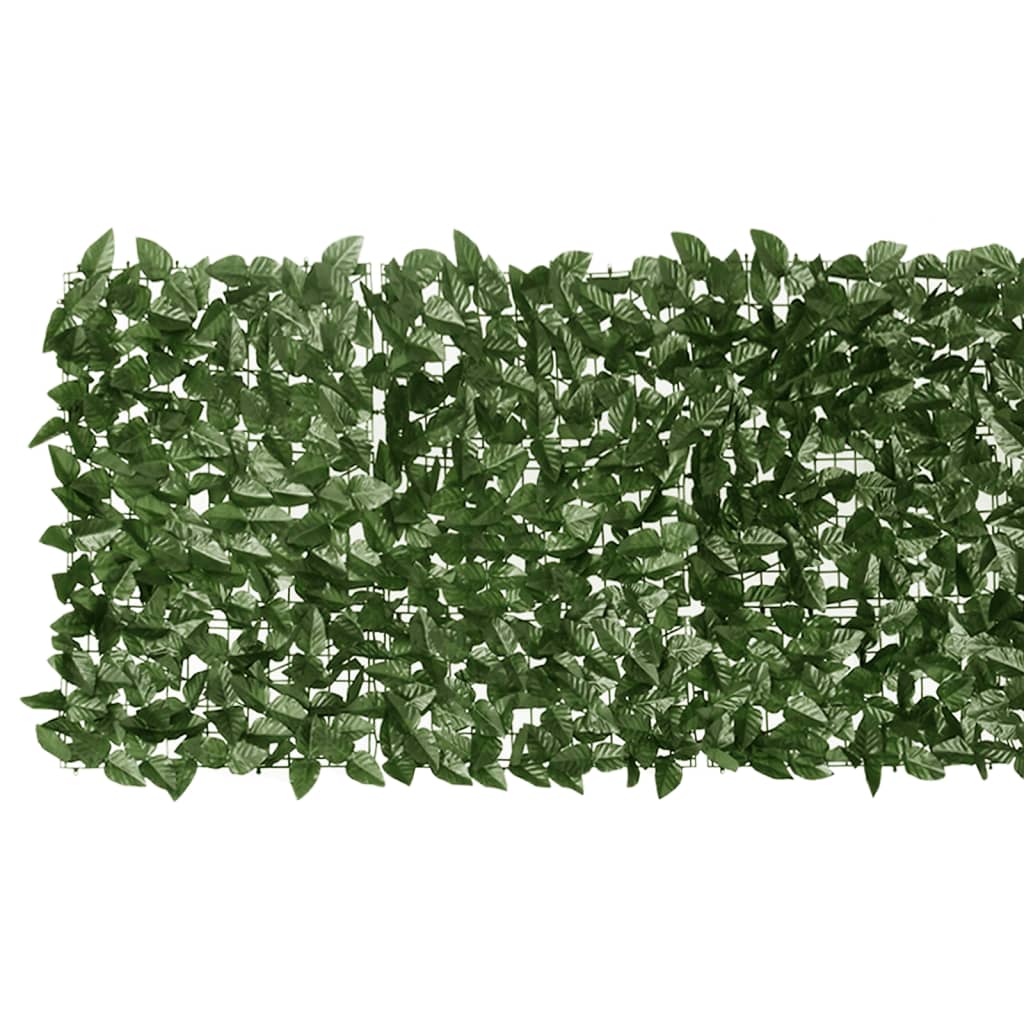 Balkonscherm met donkergroene bladeren 200x75 cm