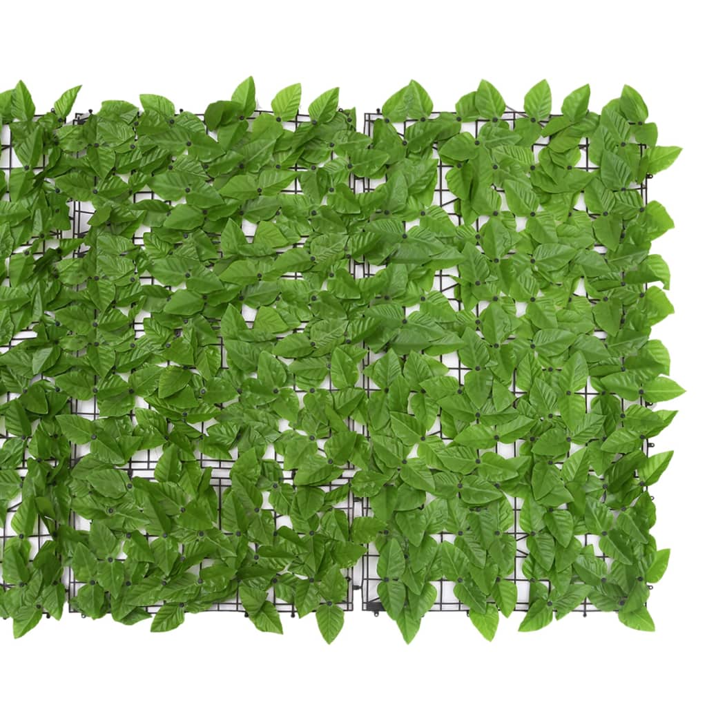 Balkonscherm met groene bladeren 200x100 cm