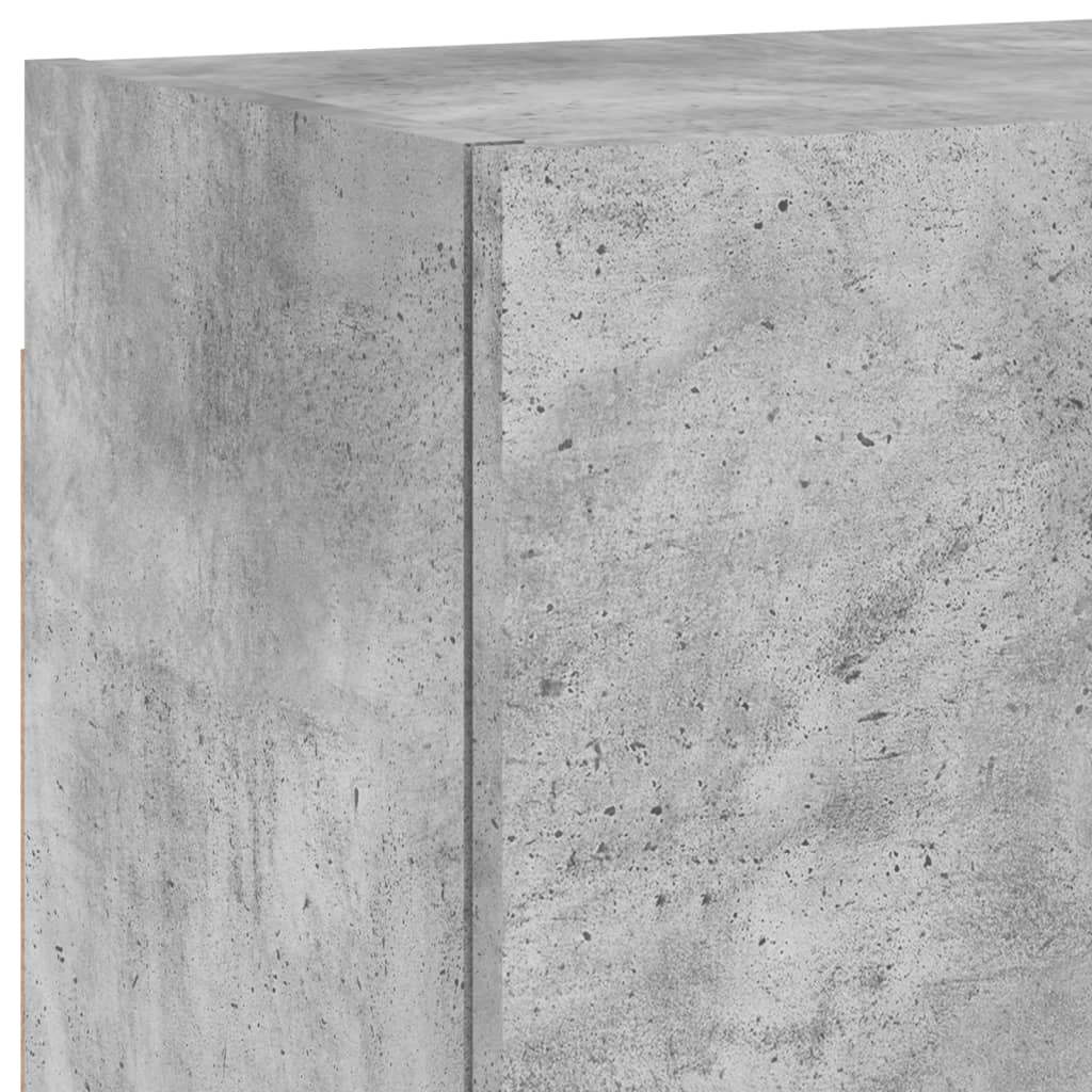6-delige Tv-wandmeubelset bewerkt hout betongrijs