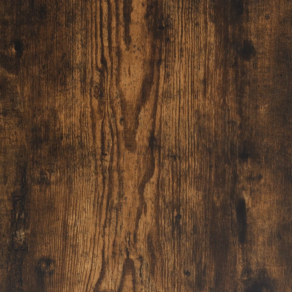 2-delige Salontafelset bewerkt hout en metaal gerookt eiken