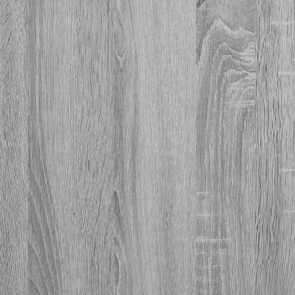 2-delige Salontafelset bewerkt hout en metaal grijs sonoma