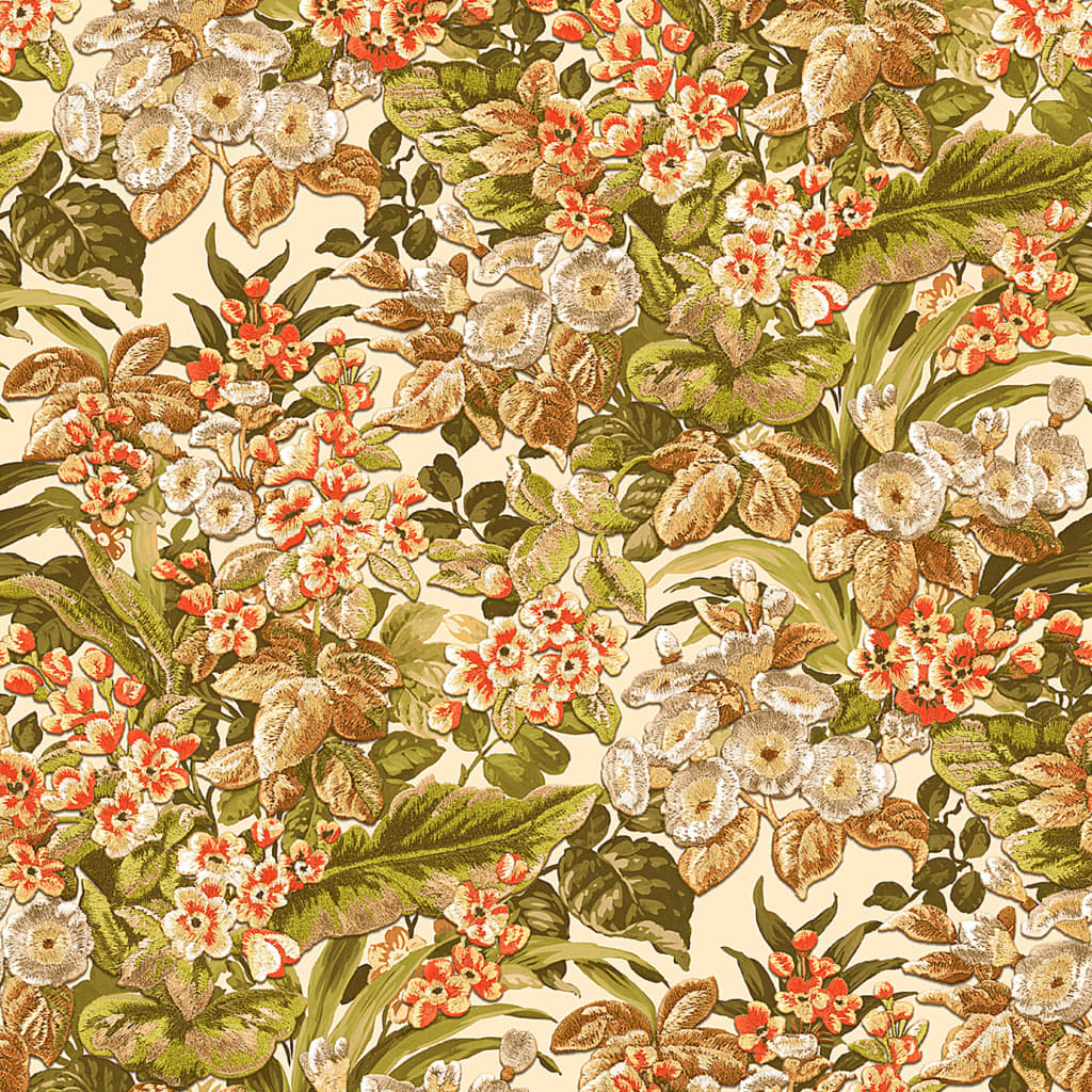 DUTCH WALLCOVERINGS Behang Floral groen