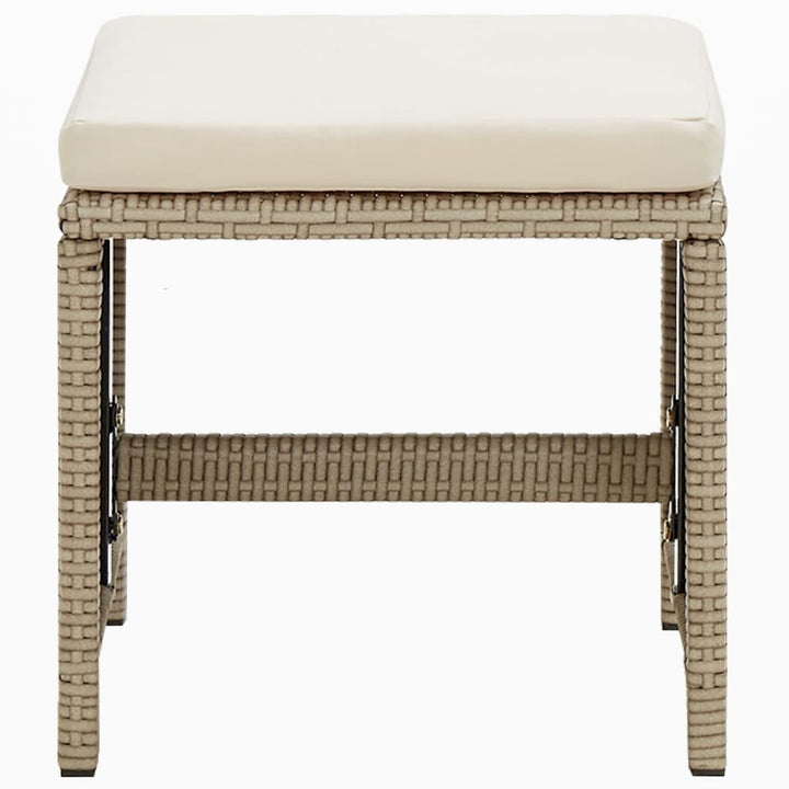 9-delige Tuinset met kussens poly rattan beige - Griffin Retail