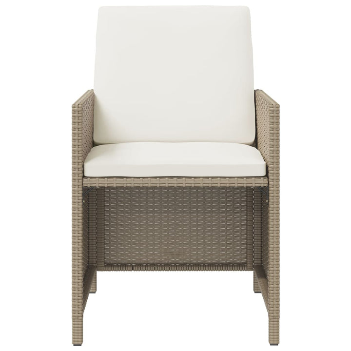 9-delige Tuinset met kussens poly rattan beige - Griffin Retail