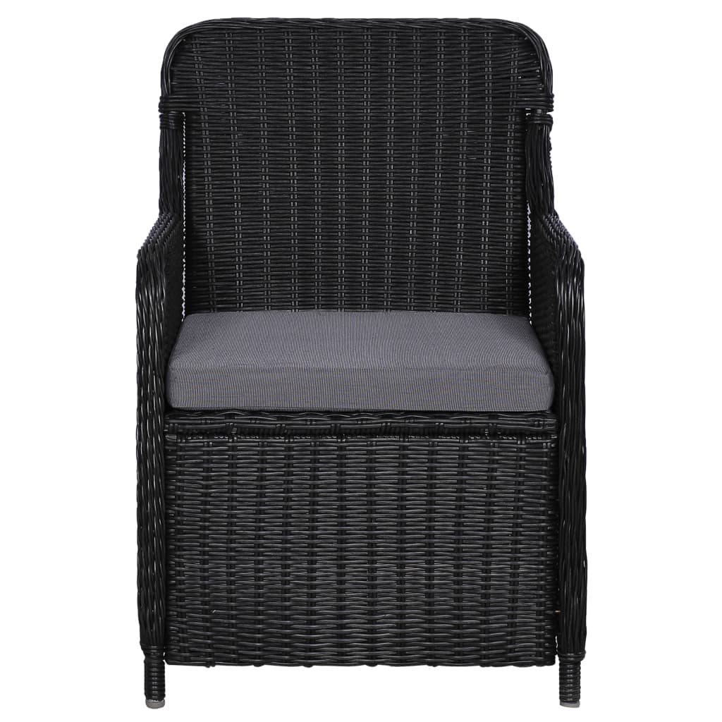 9-delige Tuinset poly rattan zwart - Griffin Retail