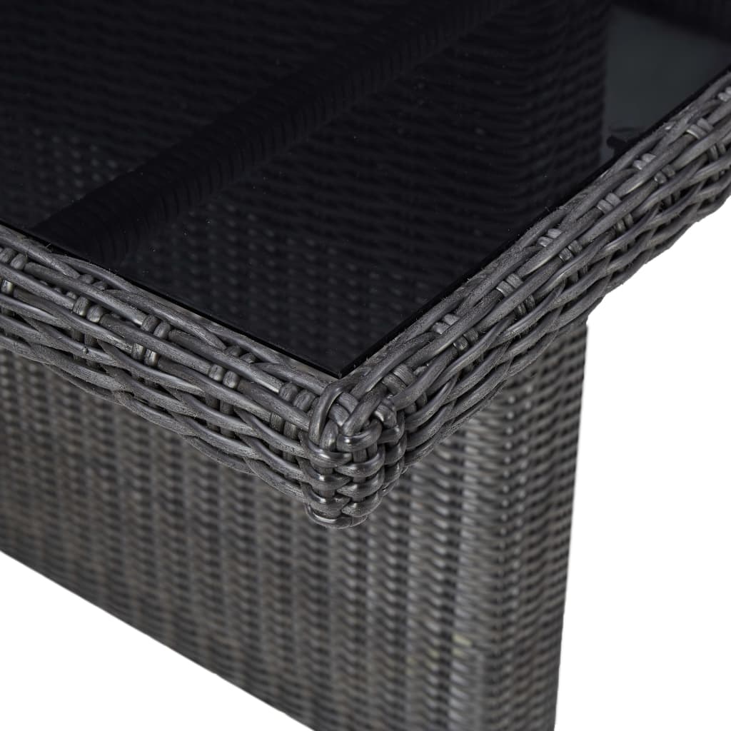 9-delige Tuinset poly rattan zwart - Griffin Retail