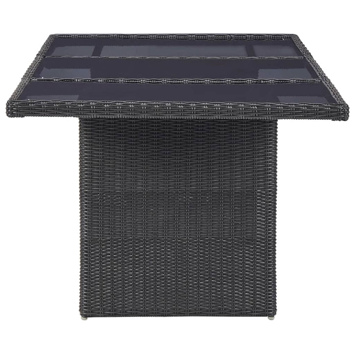 9-delige Tuinset poly rattan zwart - Griffin Retail