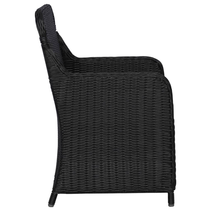 9-delige Tuinset poly rattan zwart - Griffin Retail