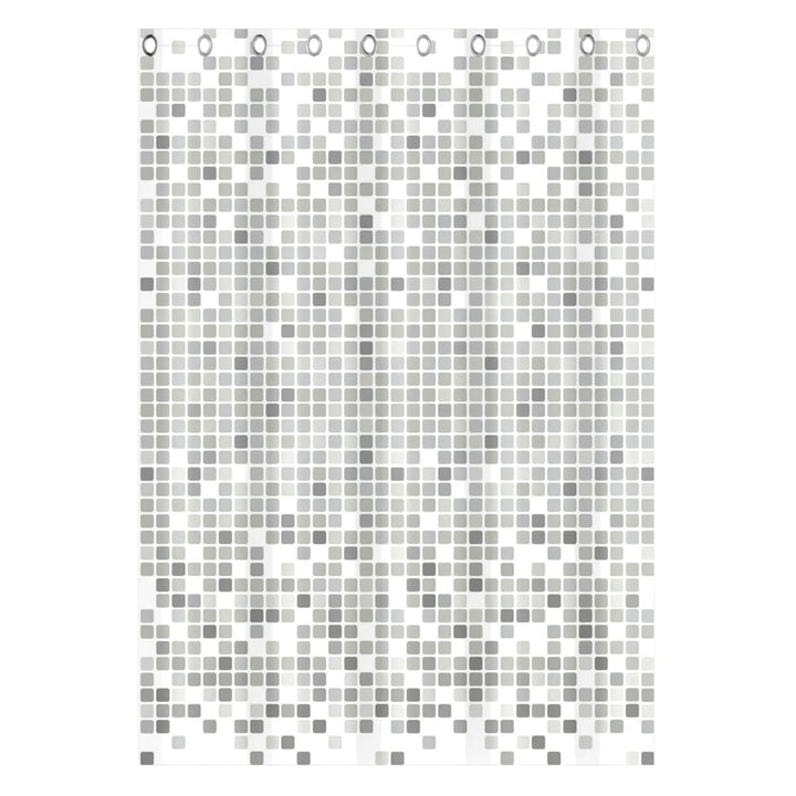 EISL Douchegordijn met mozaïek 200x180x0,2 cm grijs