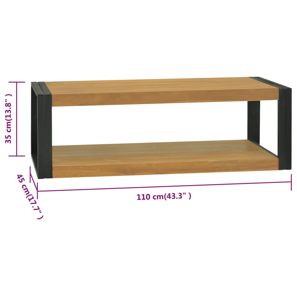 Badkamerkast 120x45x35 cm massief teakhout - Griffin Retail