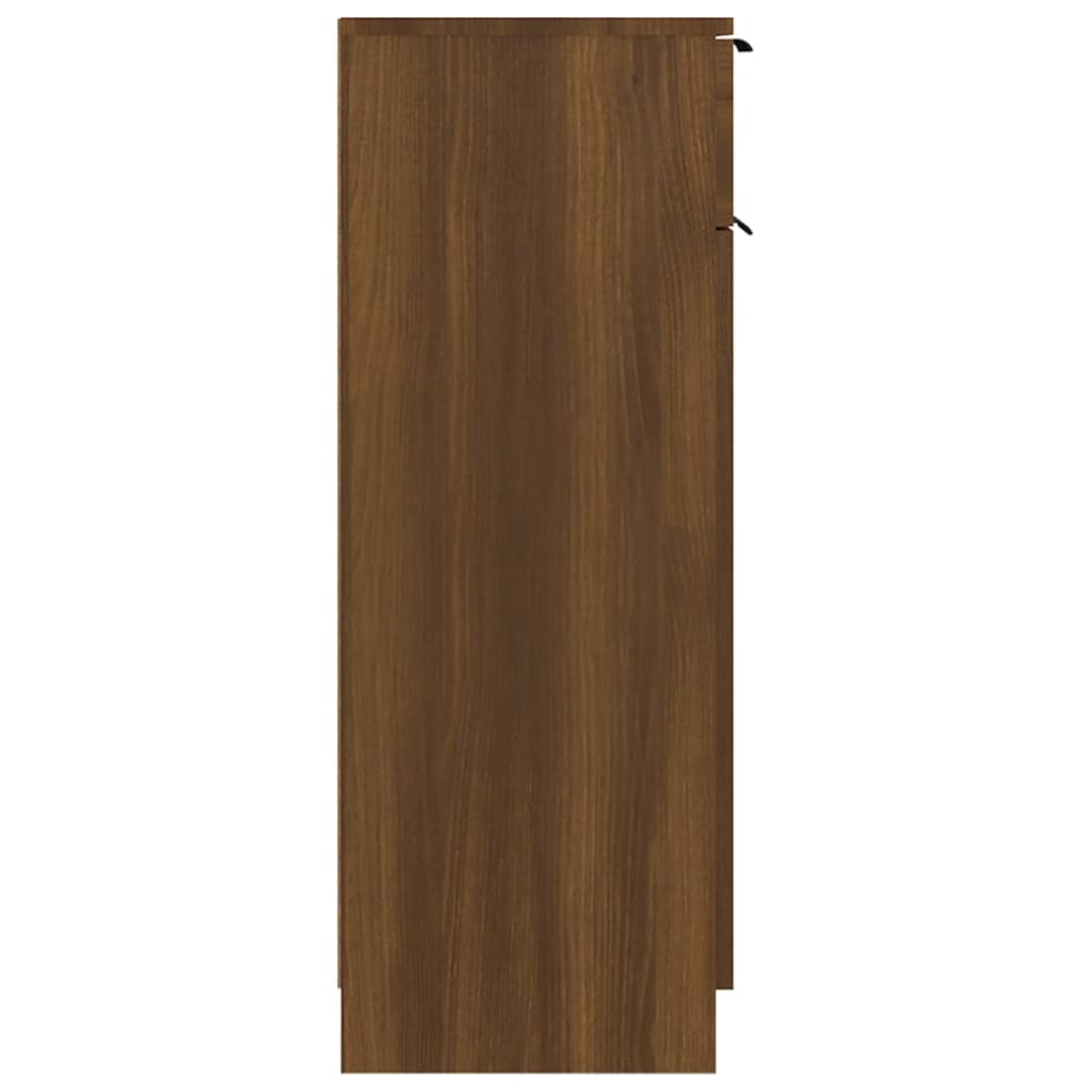 Badkamerkast 32x34x90 cm bewerkt hout bruineikenkleurig - Griffin Retail