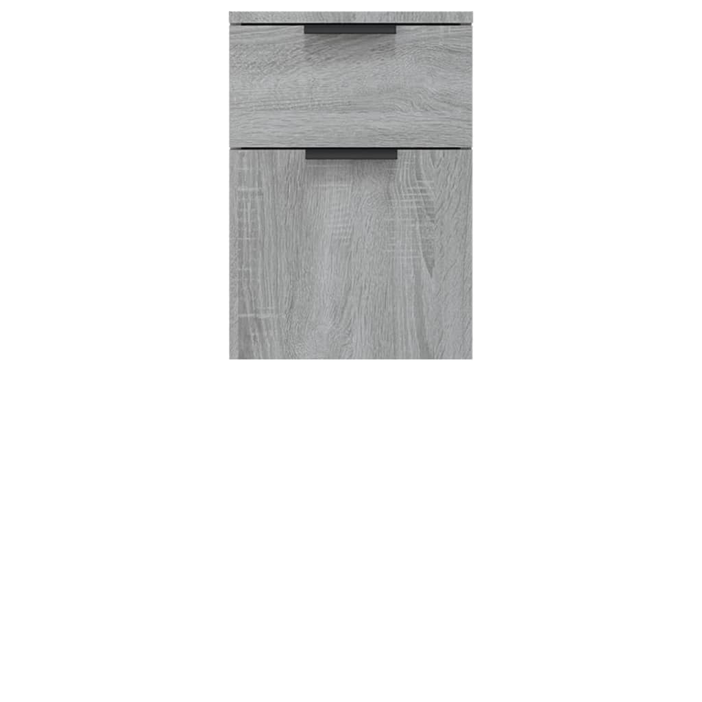 Badkamerkast 32x34x90 cm bewerkt hout grijs sonoma eikenkleurig - Griffin Retail
