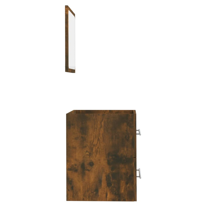Badkamerkast met spiegel 41x38,5x48 cm gerookt eikenkleurig - Griffin Retail